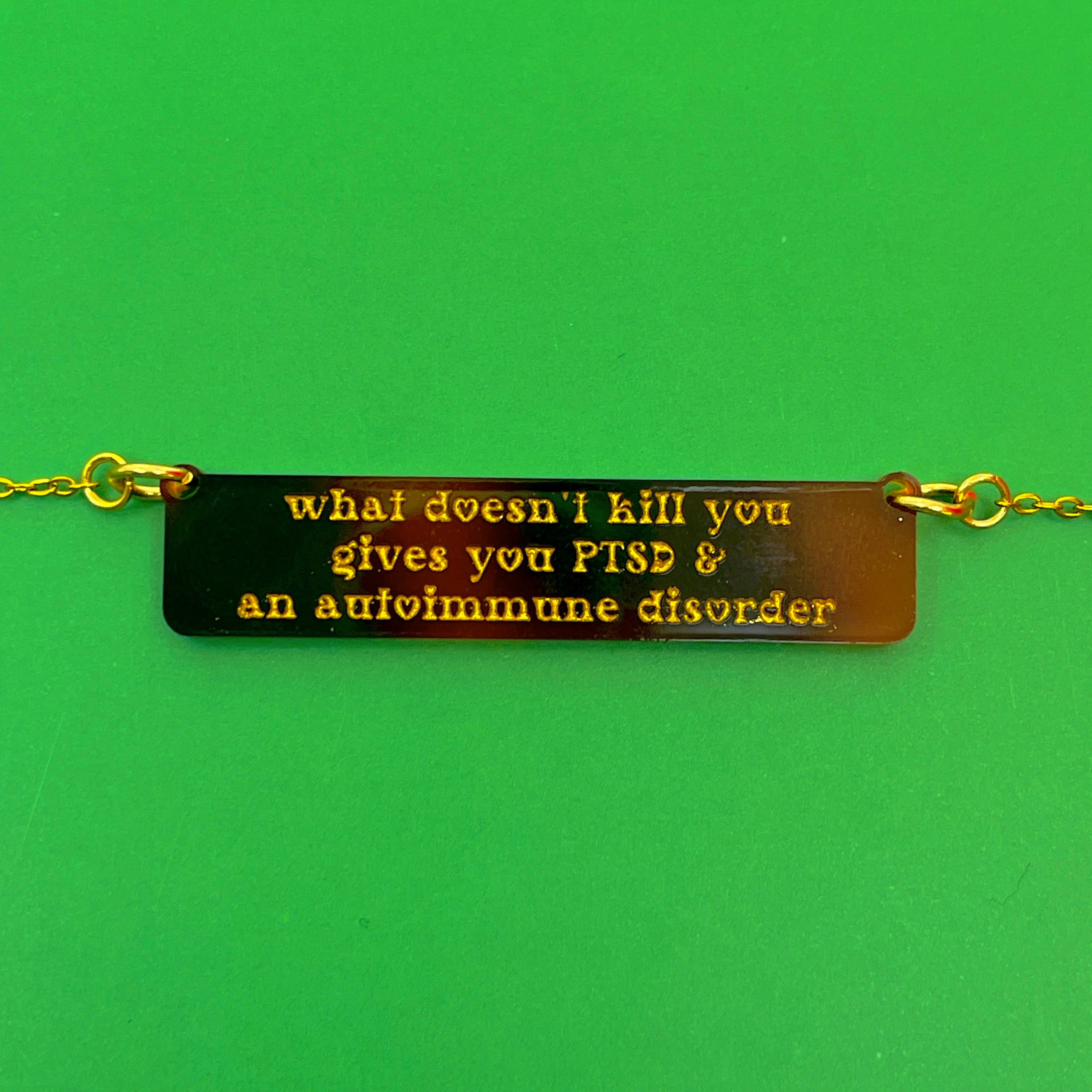 Custom Quote or Song Lyric Bar Necklace