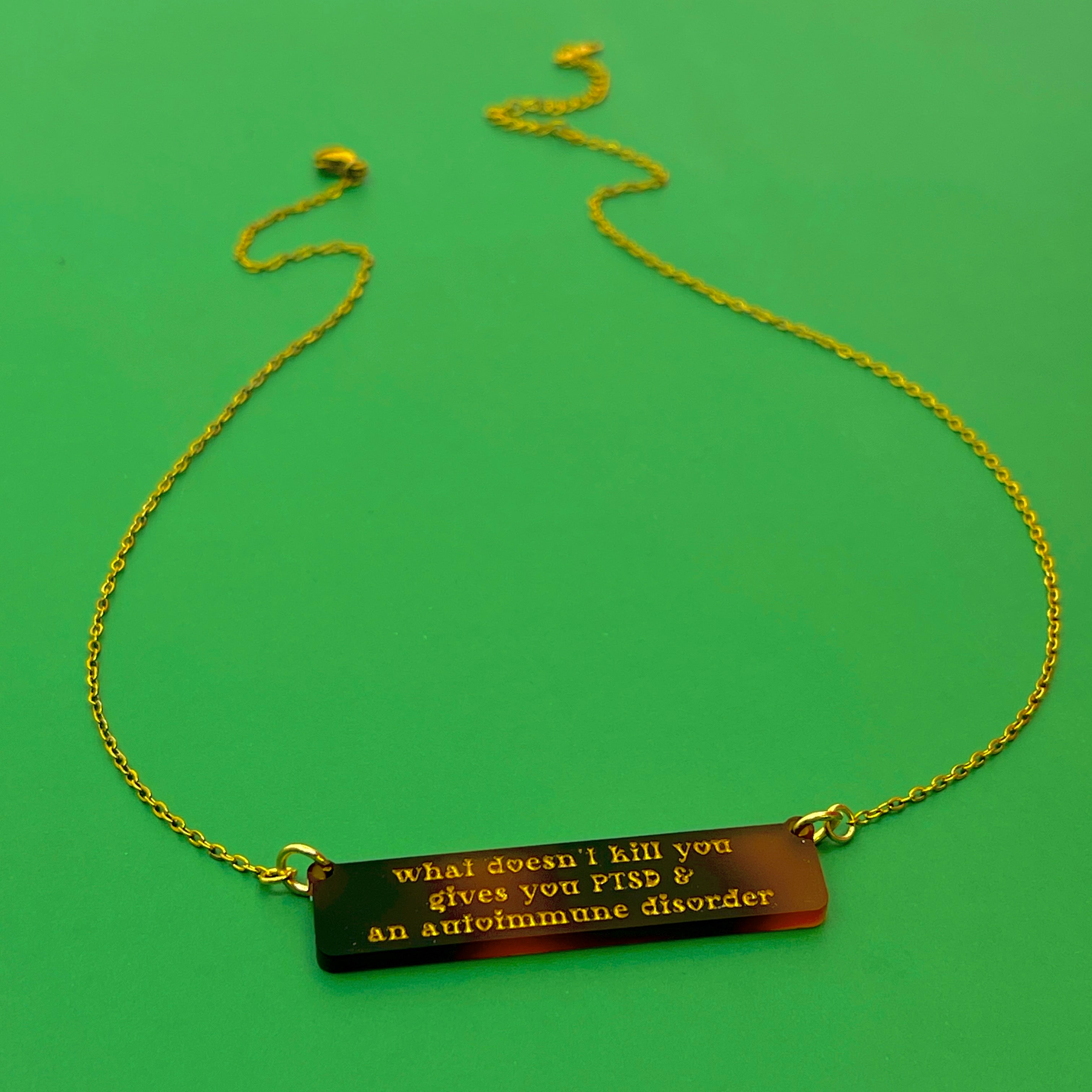 Custom Quote or Song Lyric Bar Necklace