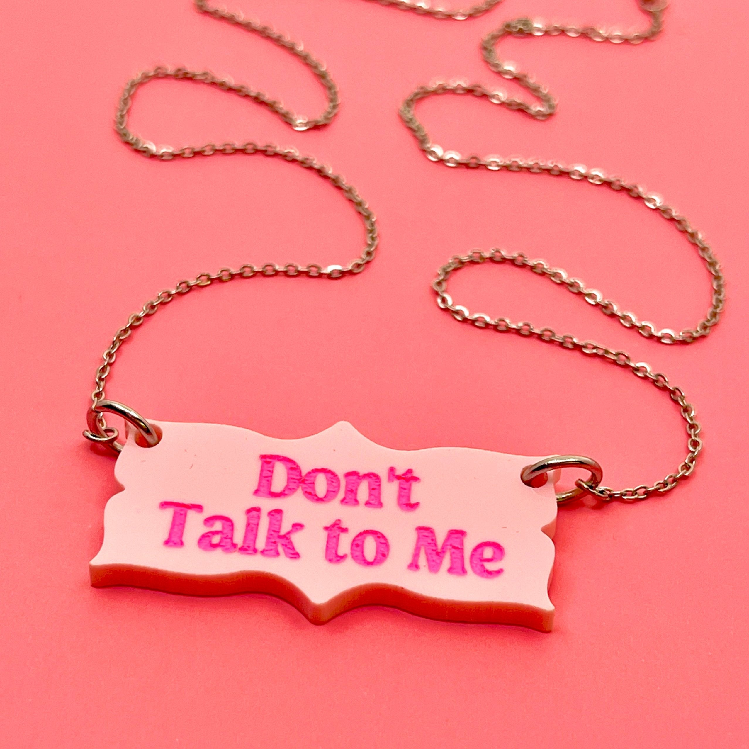 Custom Text Open Book Necklace