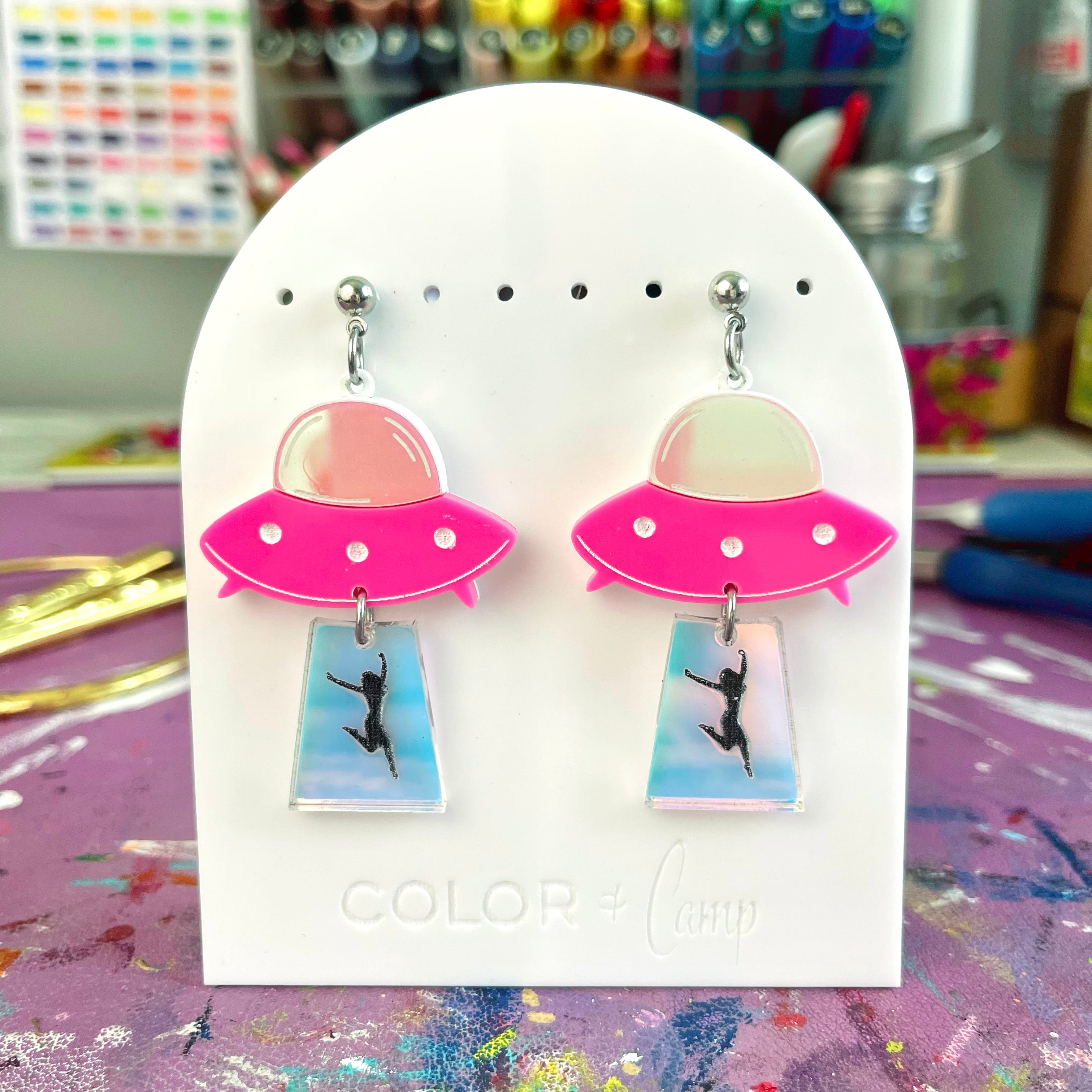 Take Me Away - Flying Saucer Earrings