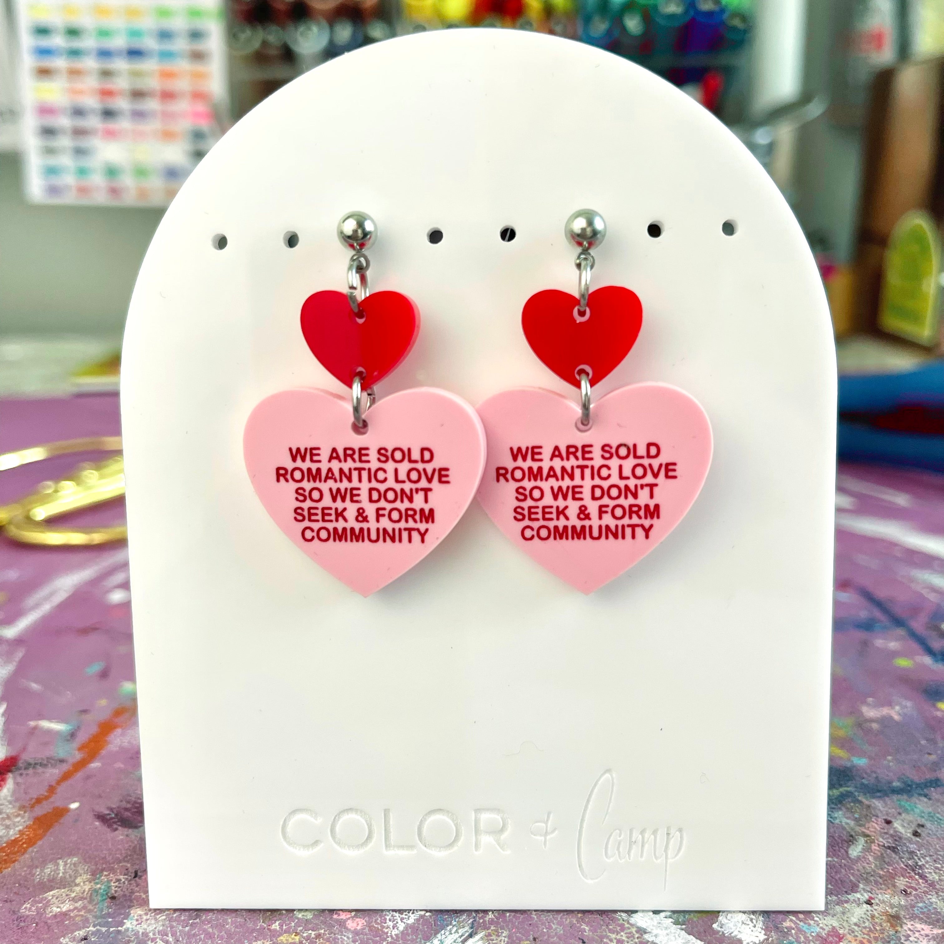 We’re Sold Romantic Love - Candy Heart Earrings