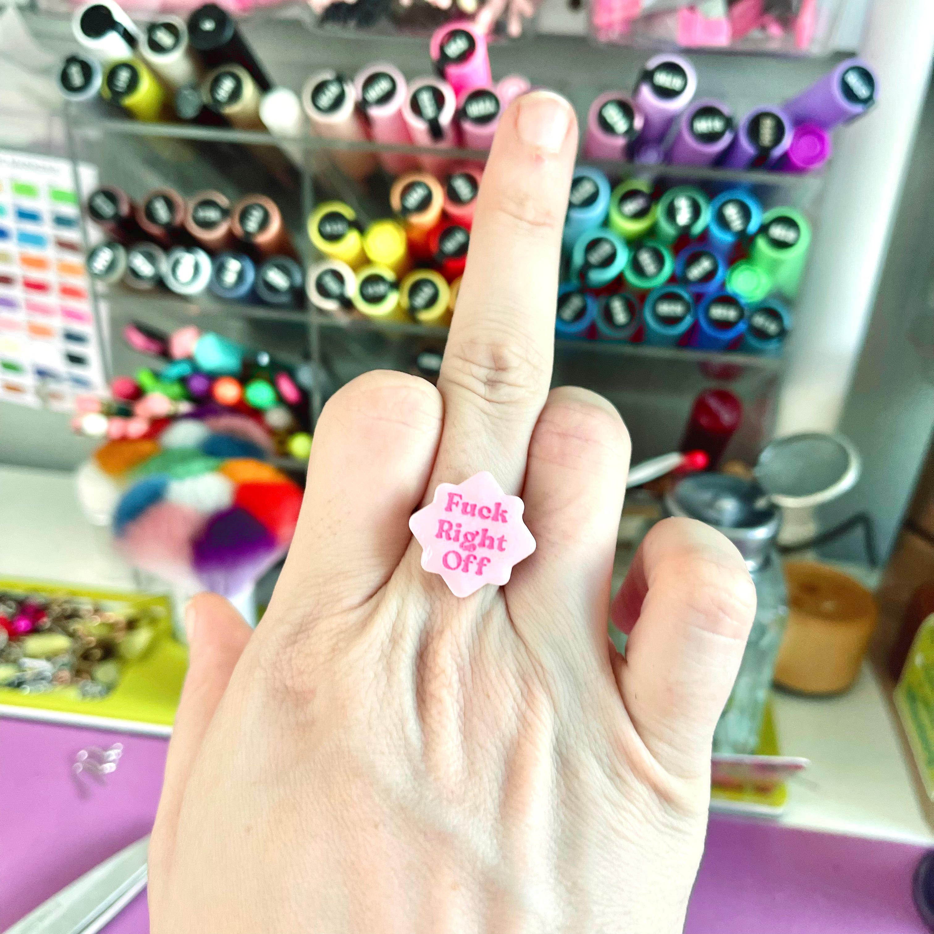 Fuck Right Off - Statement Ring
