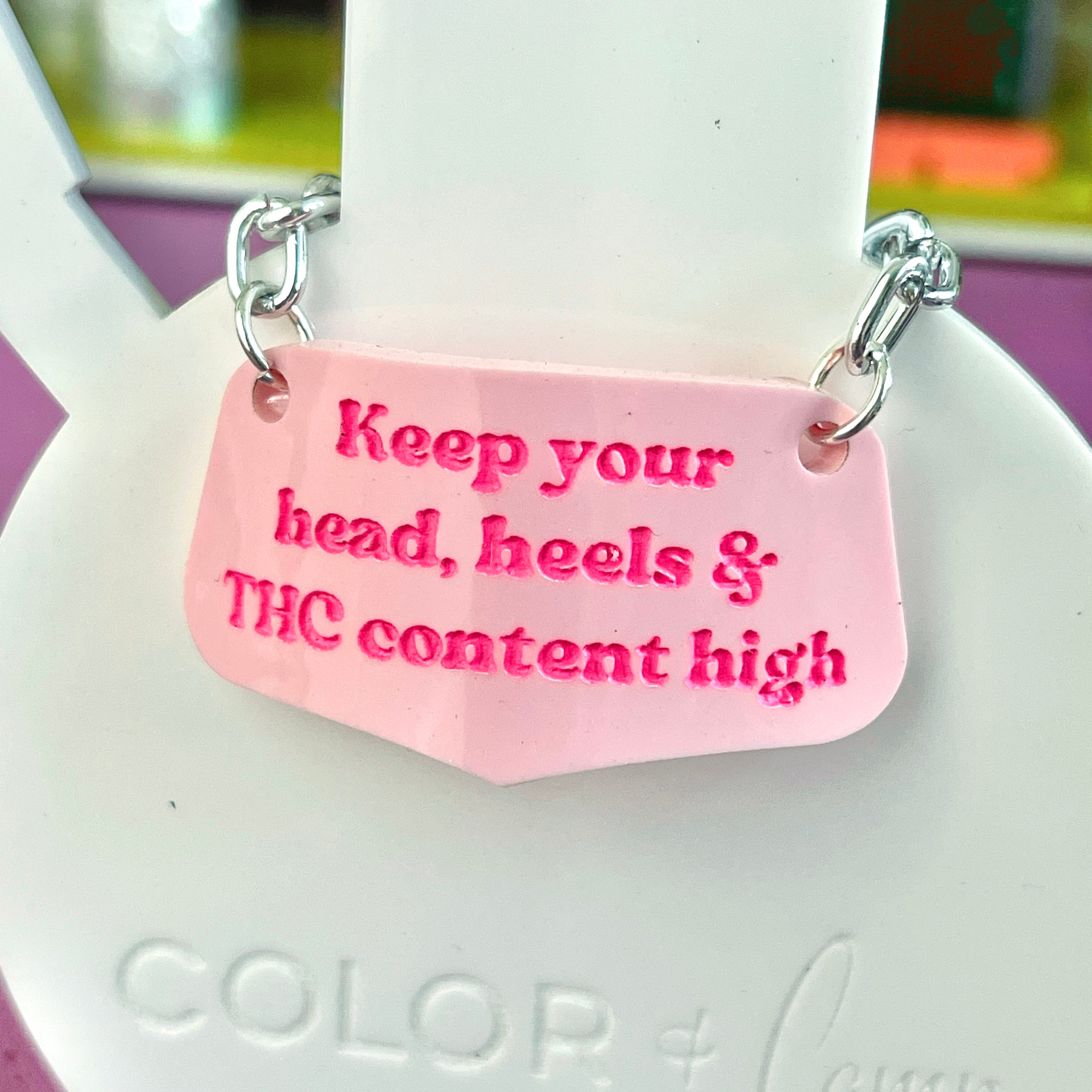 Keep Your Head & Heels High - Decanter Tag