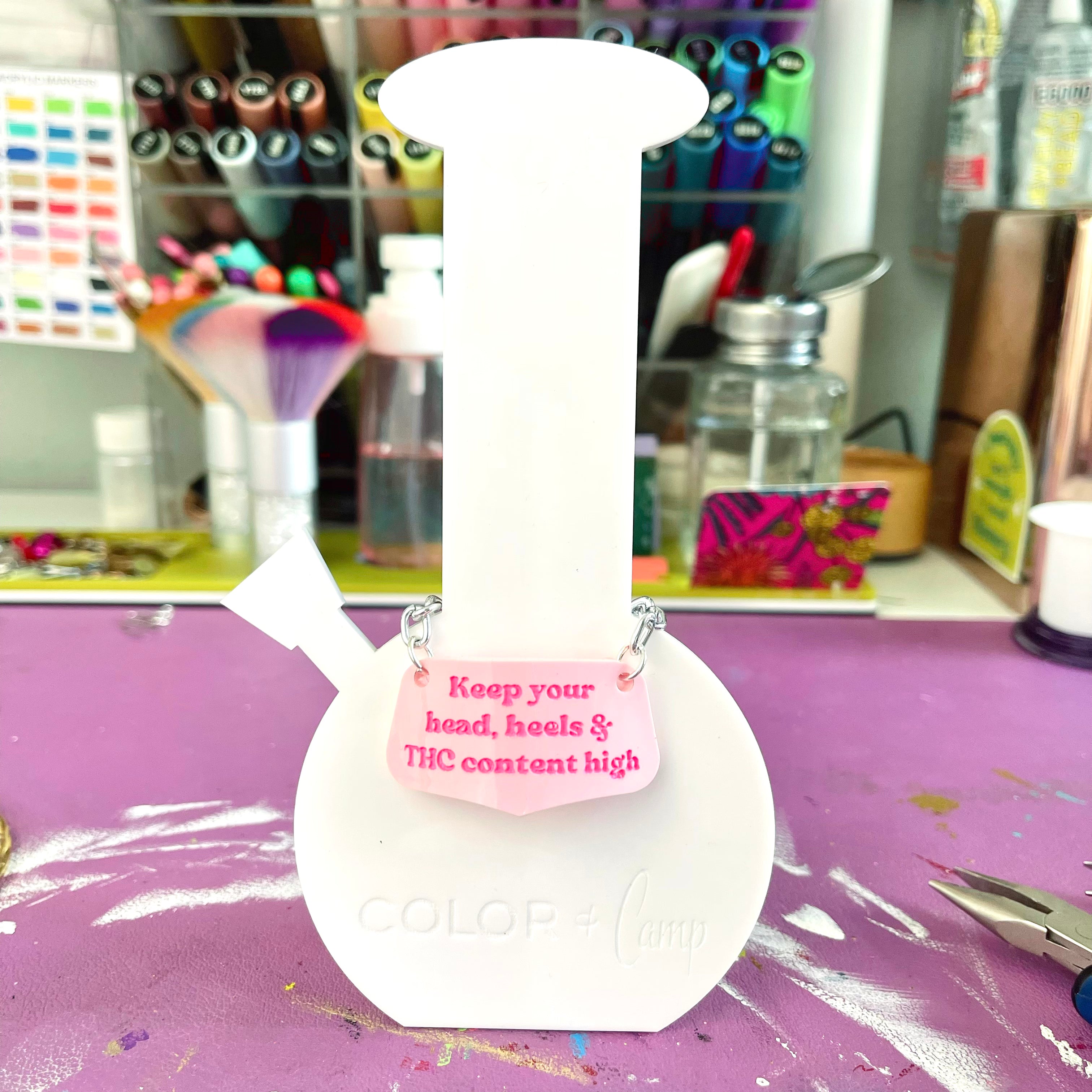 Keep Your Head & Heels High - Decanter Tag