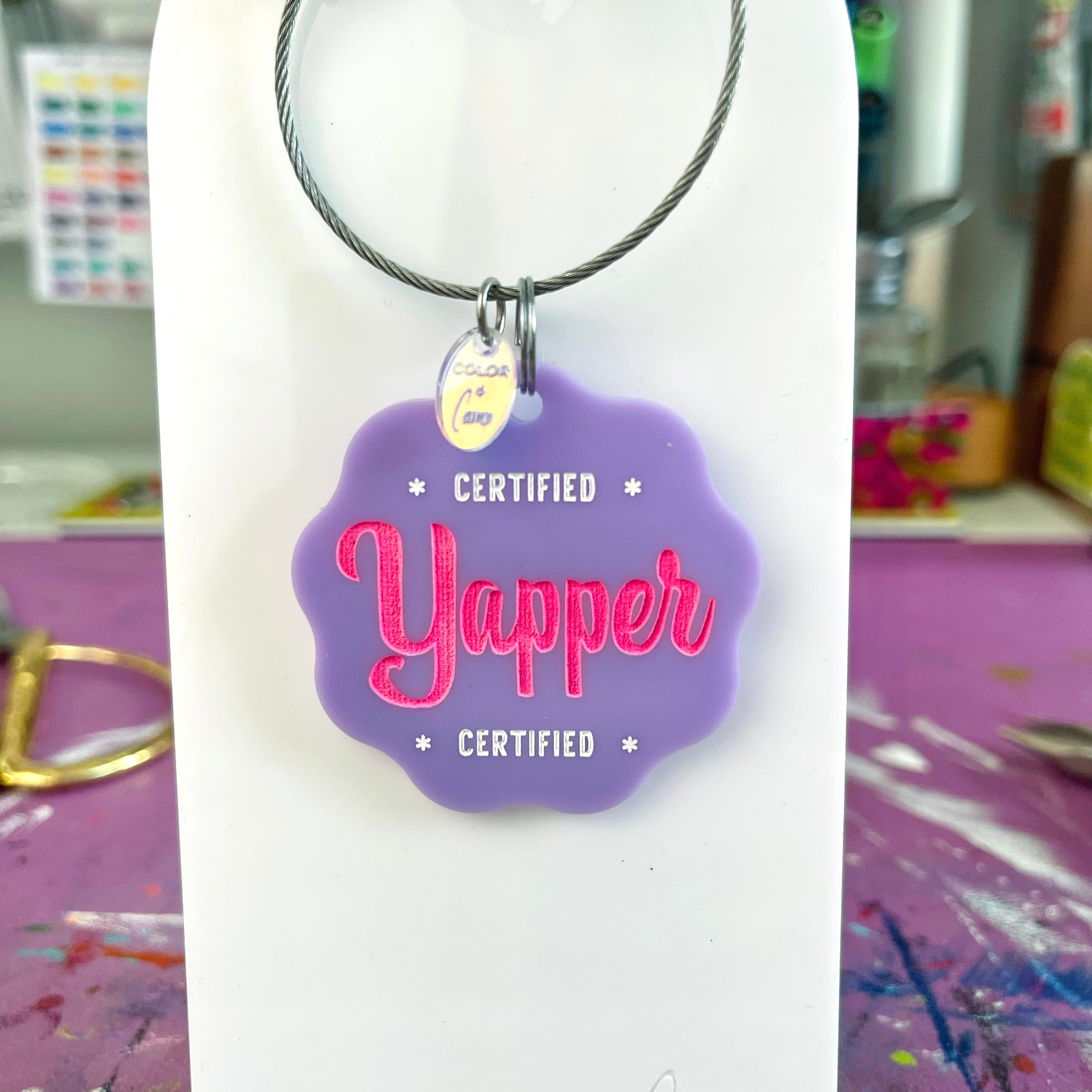 Certified Yapper Keychain/Bag Tag