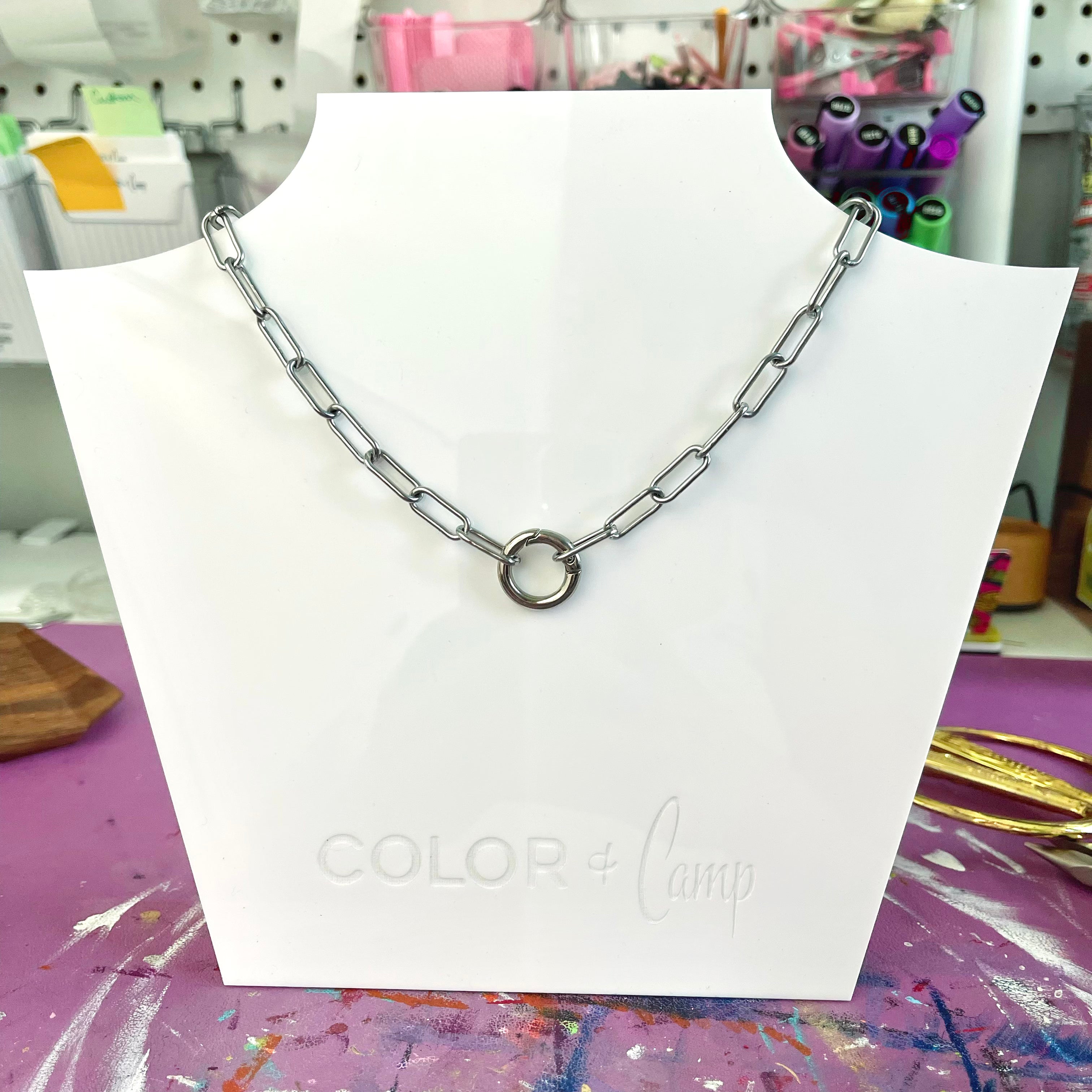 Punk Paperclip Chain Necklace Base