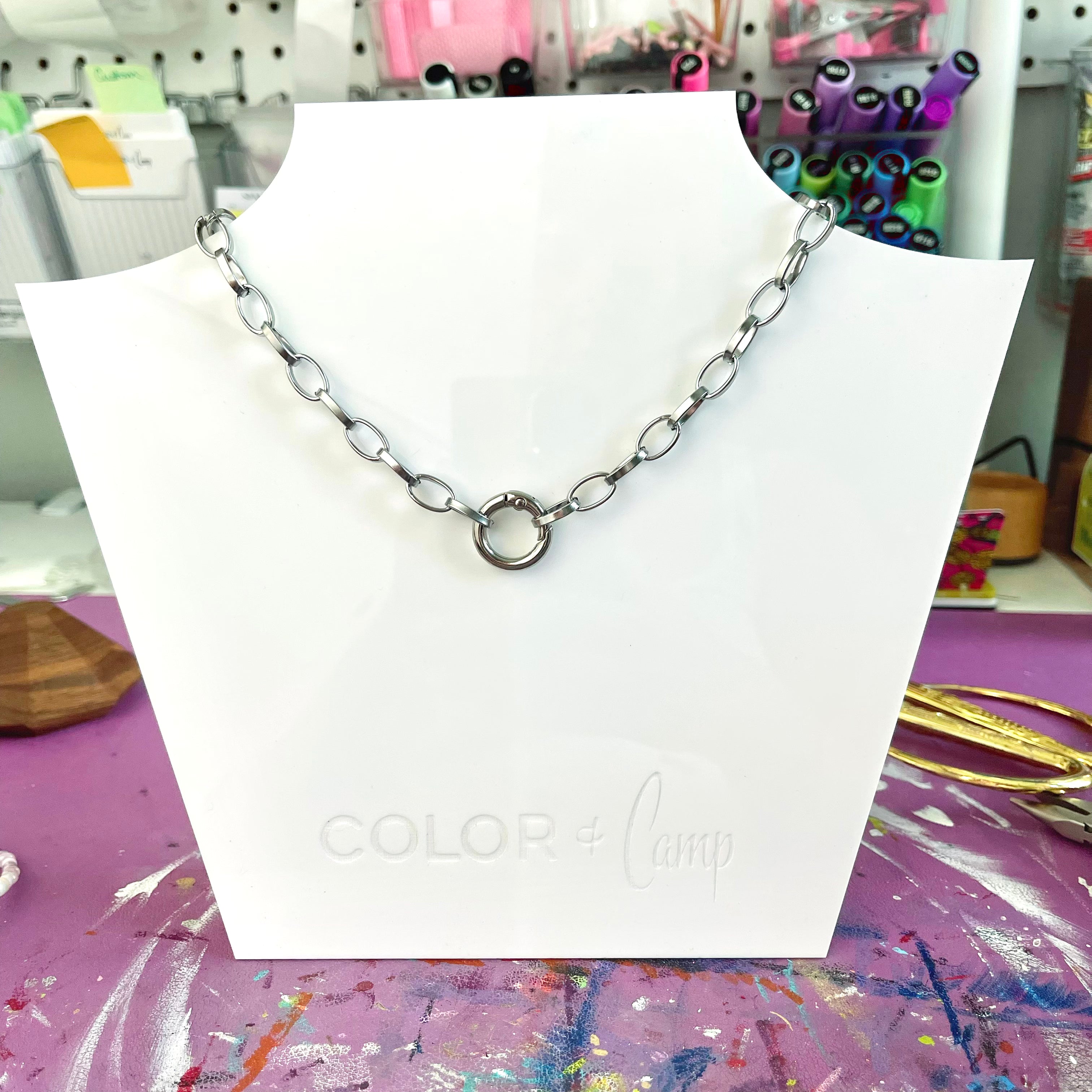 High Drama Steel Chain Necklace Base