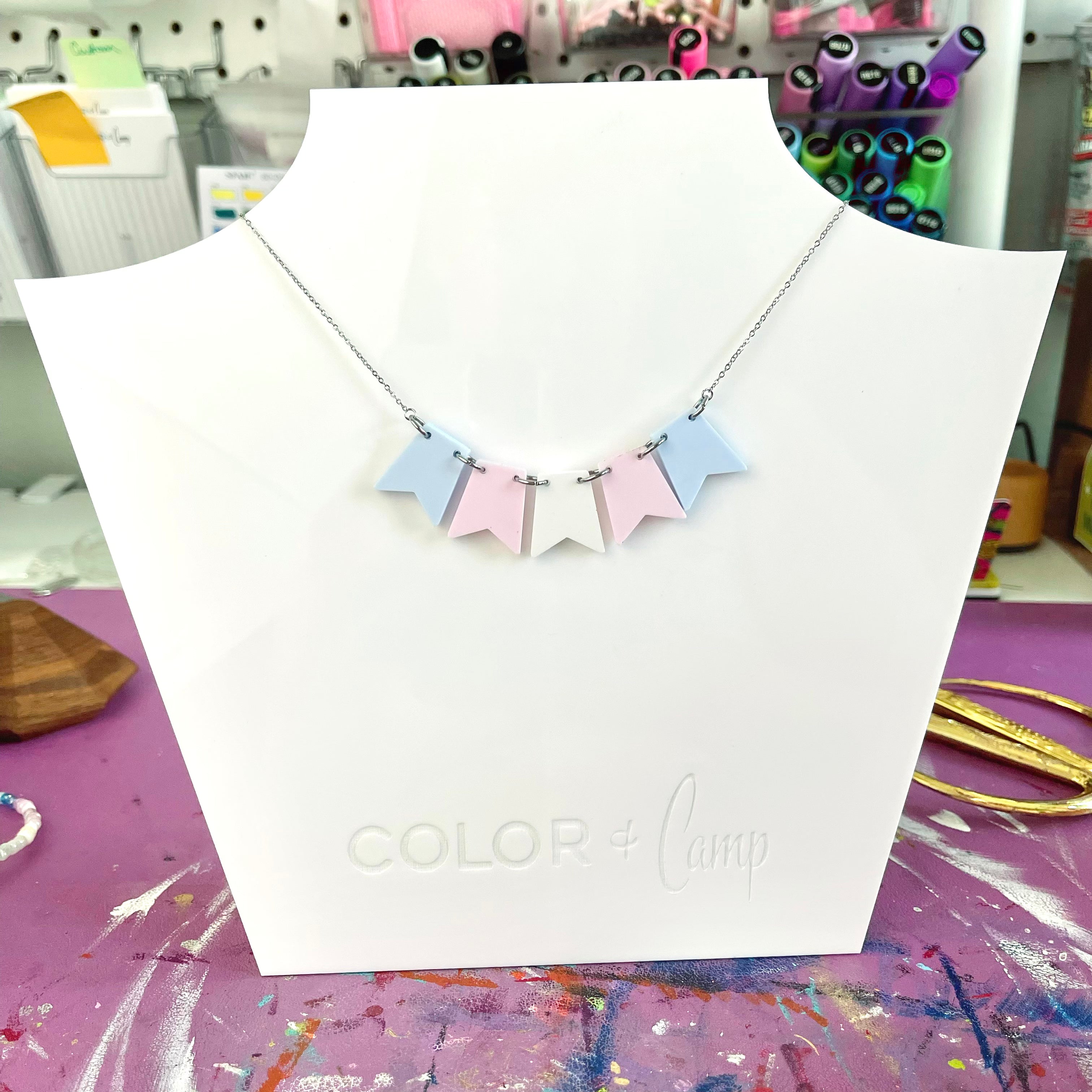 LGBTQ Pride Flag Bunting Necklace