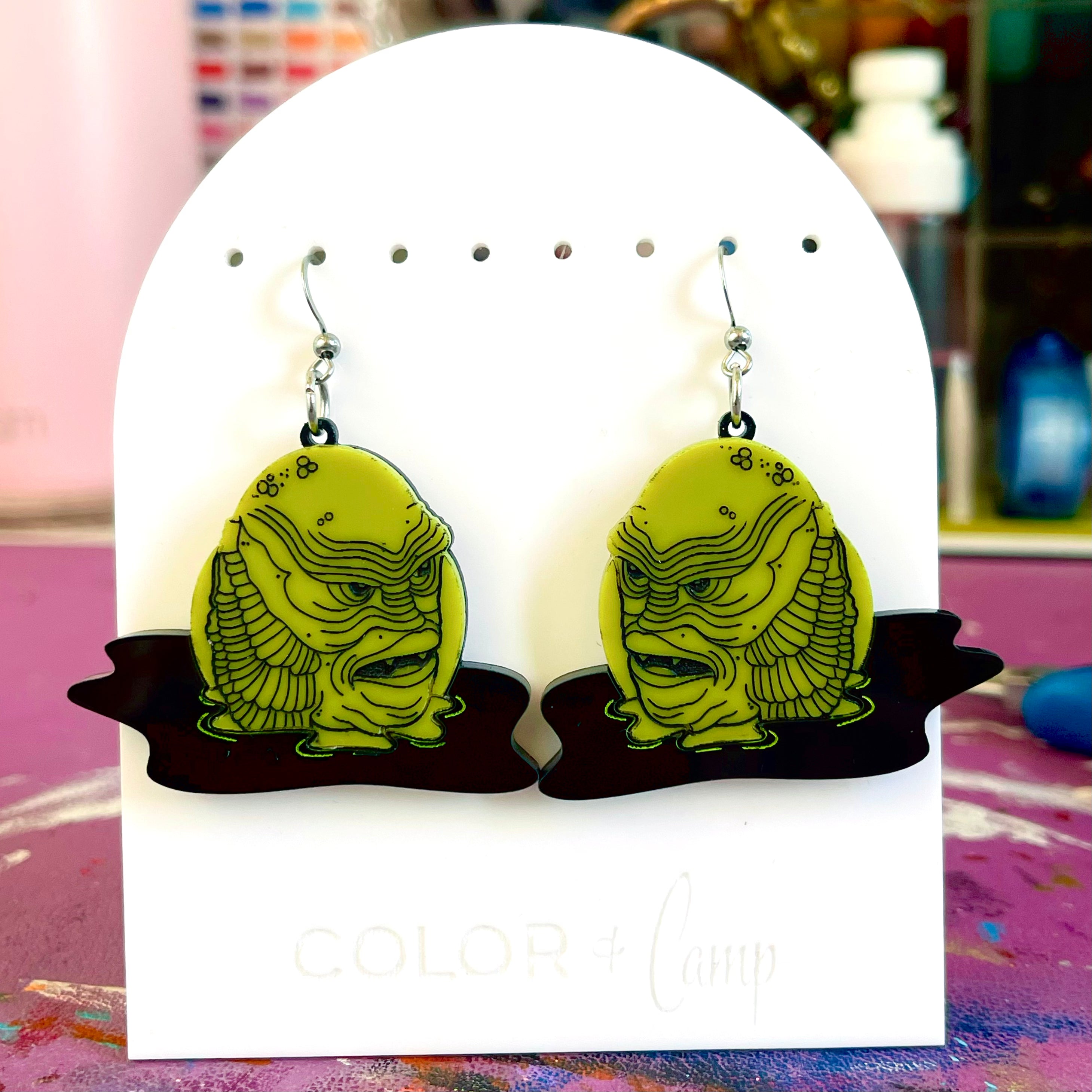 Creature - Retro Halloween Earrings