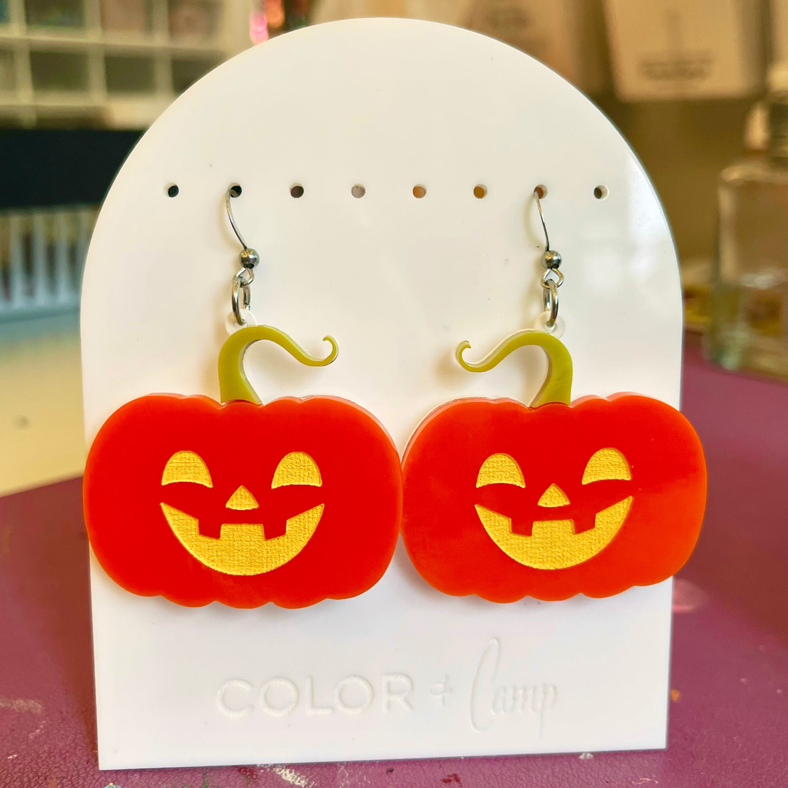 Classic Jack o Lantern - Retro Halloween Earrings