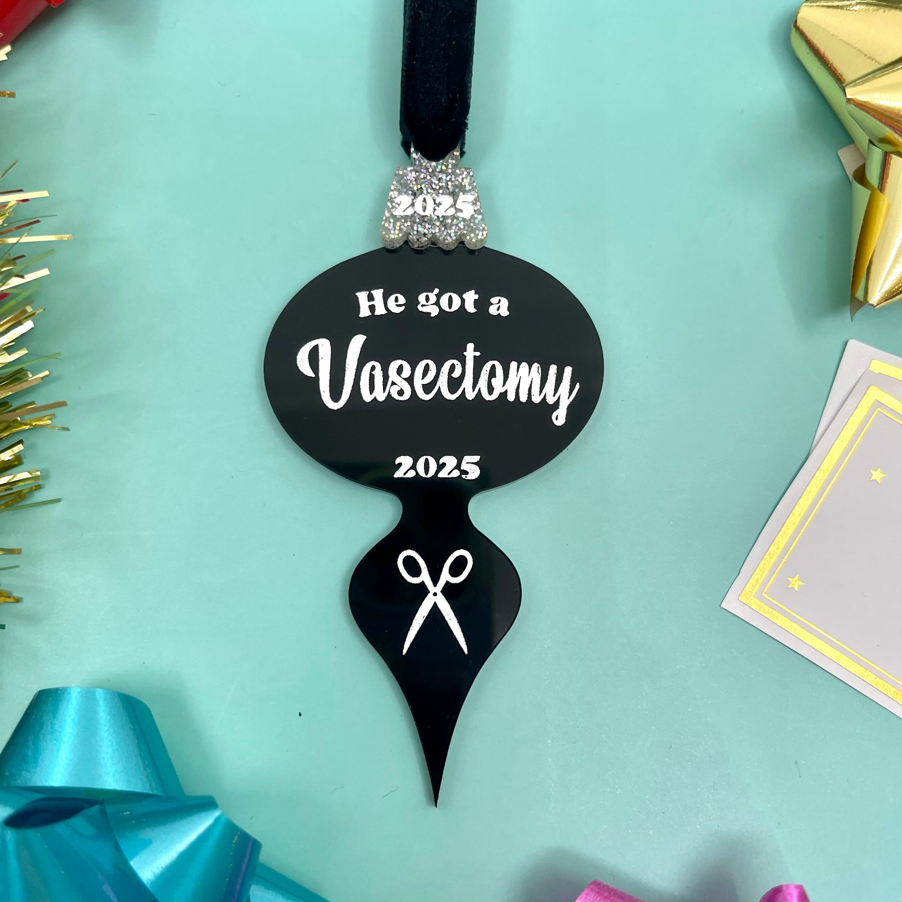 The Year He Got a Vasectomy - Retro Christmas Ornament
