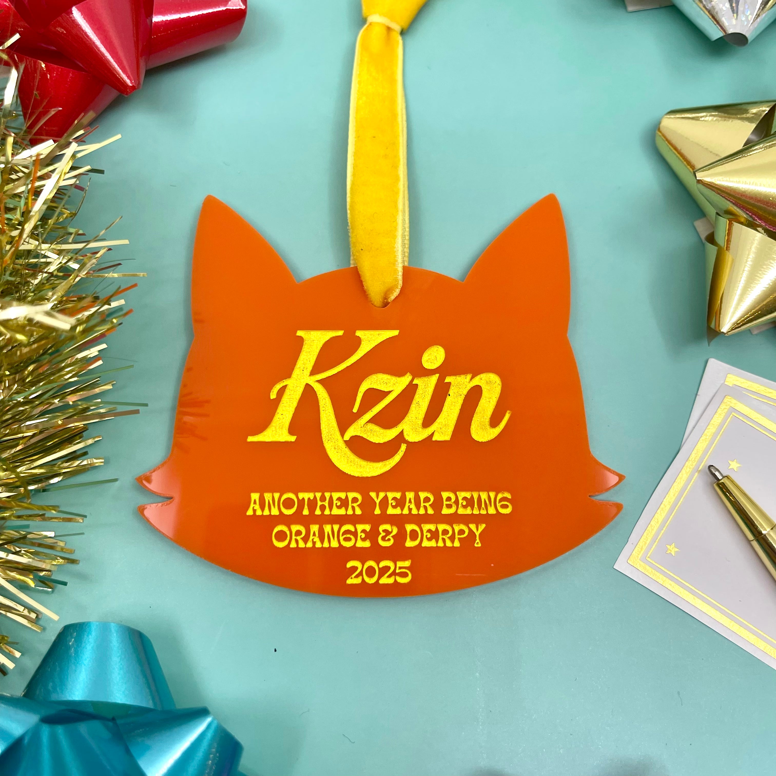 That Darn Cat - Custom Retro Christmas Ornament