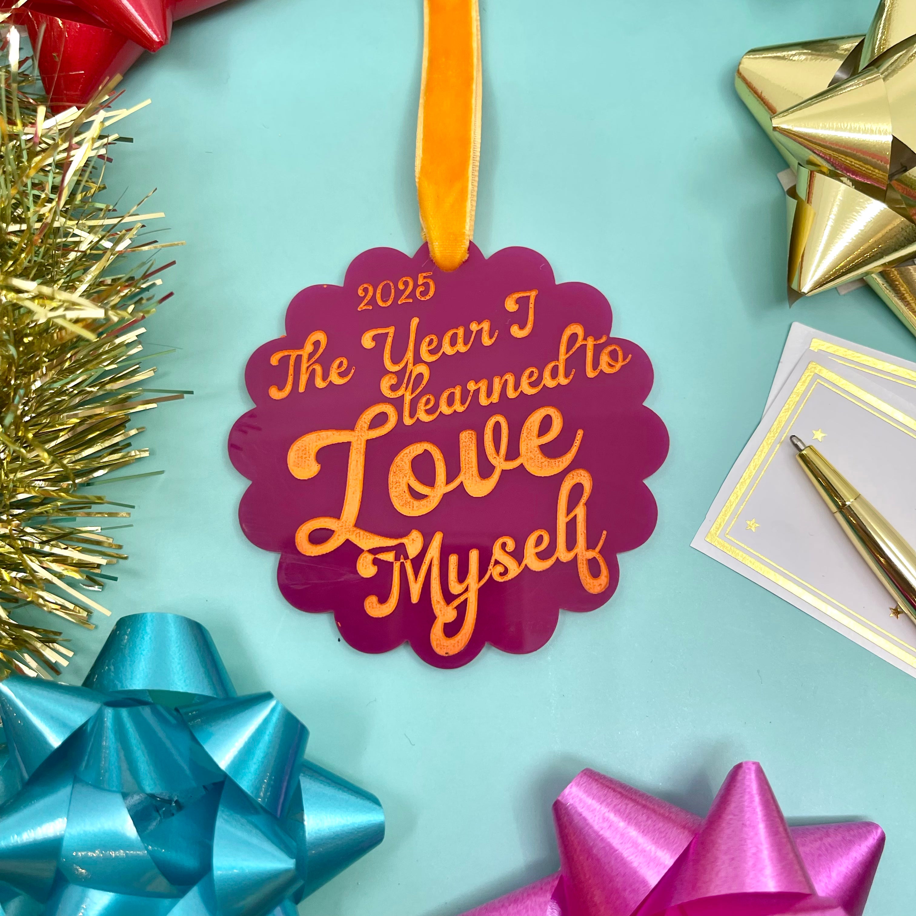 The Year I Learned to Love Myself - Retro Christmas Ornament