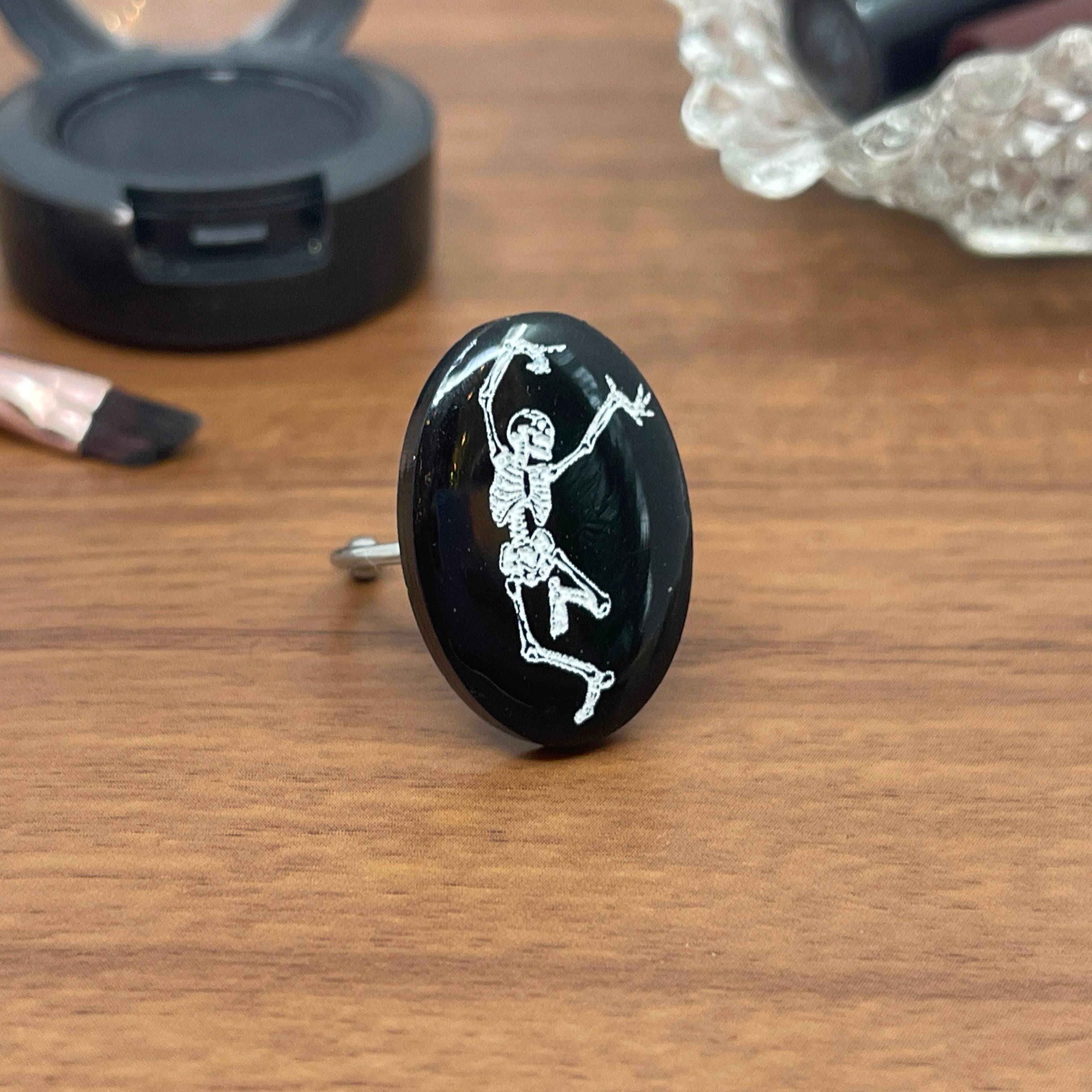 Skeleton Dance Cocktail Ring