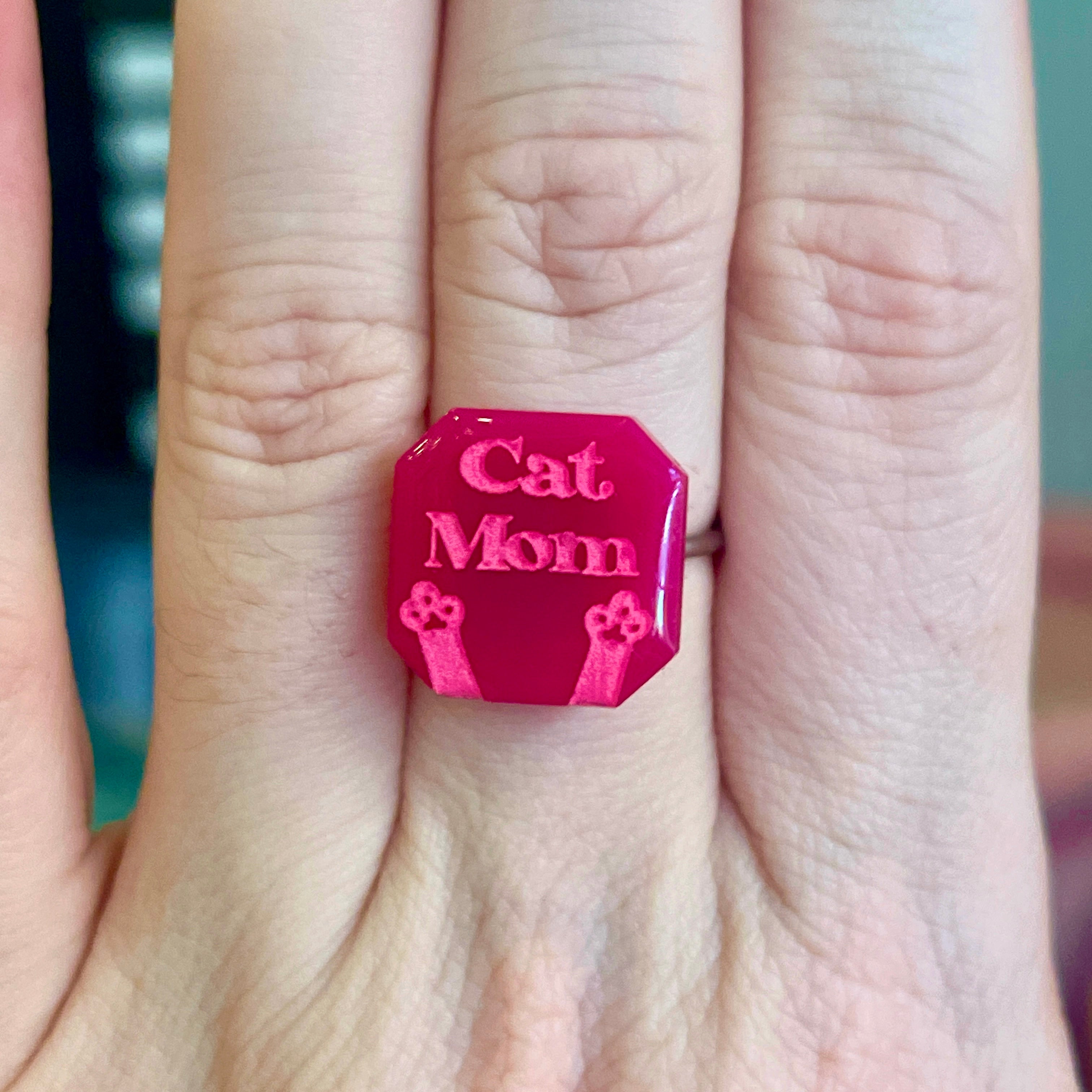 Cat Mom - Statement Ring