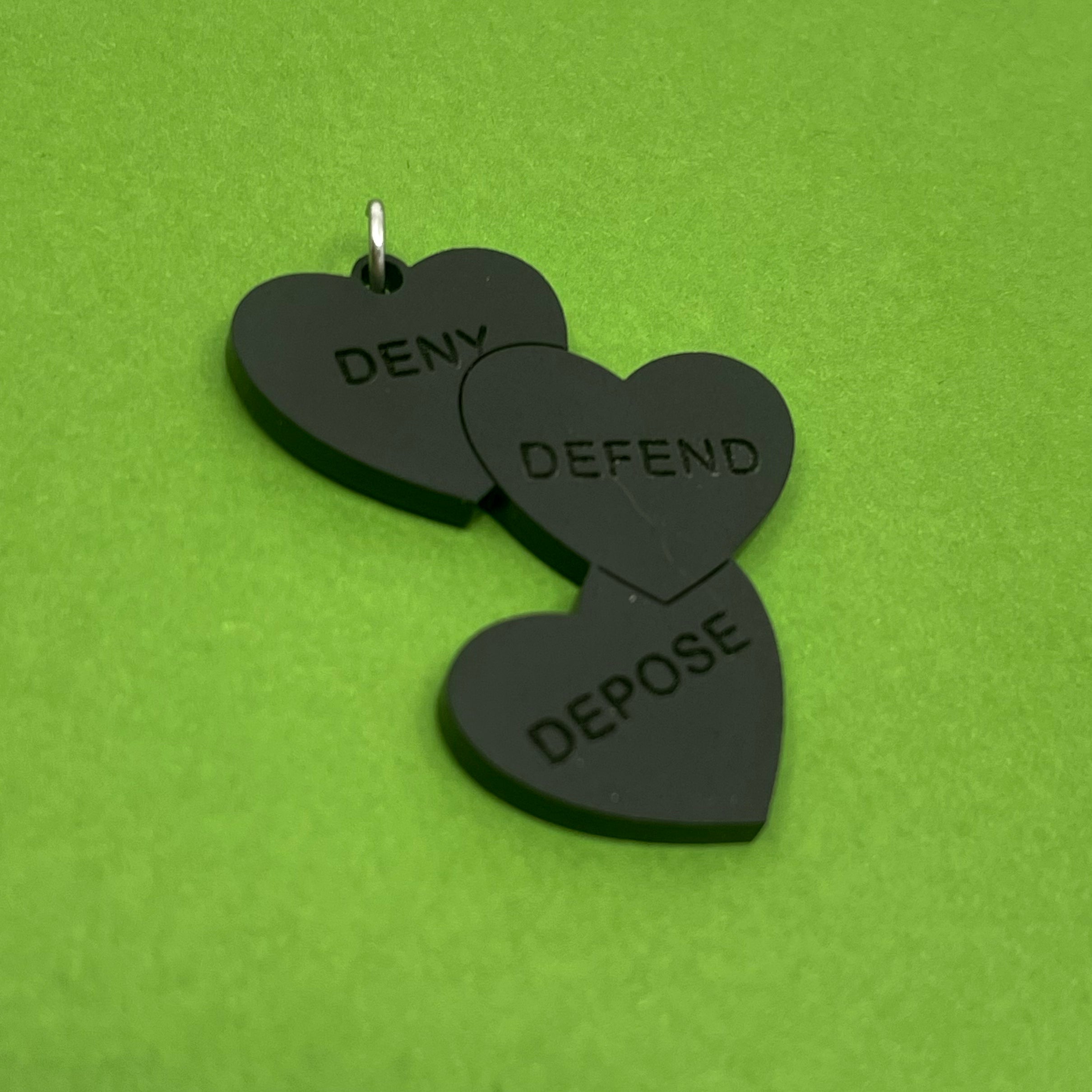 Triple D Goth Hearts Pendant