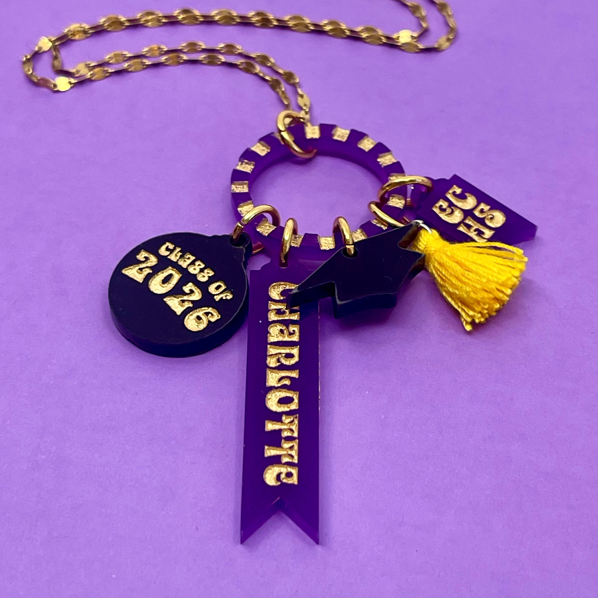 Custom Class of 2026 Cluster Necklace