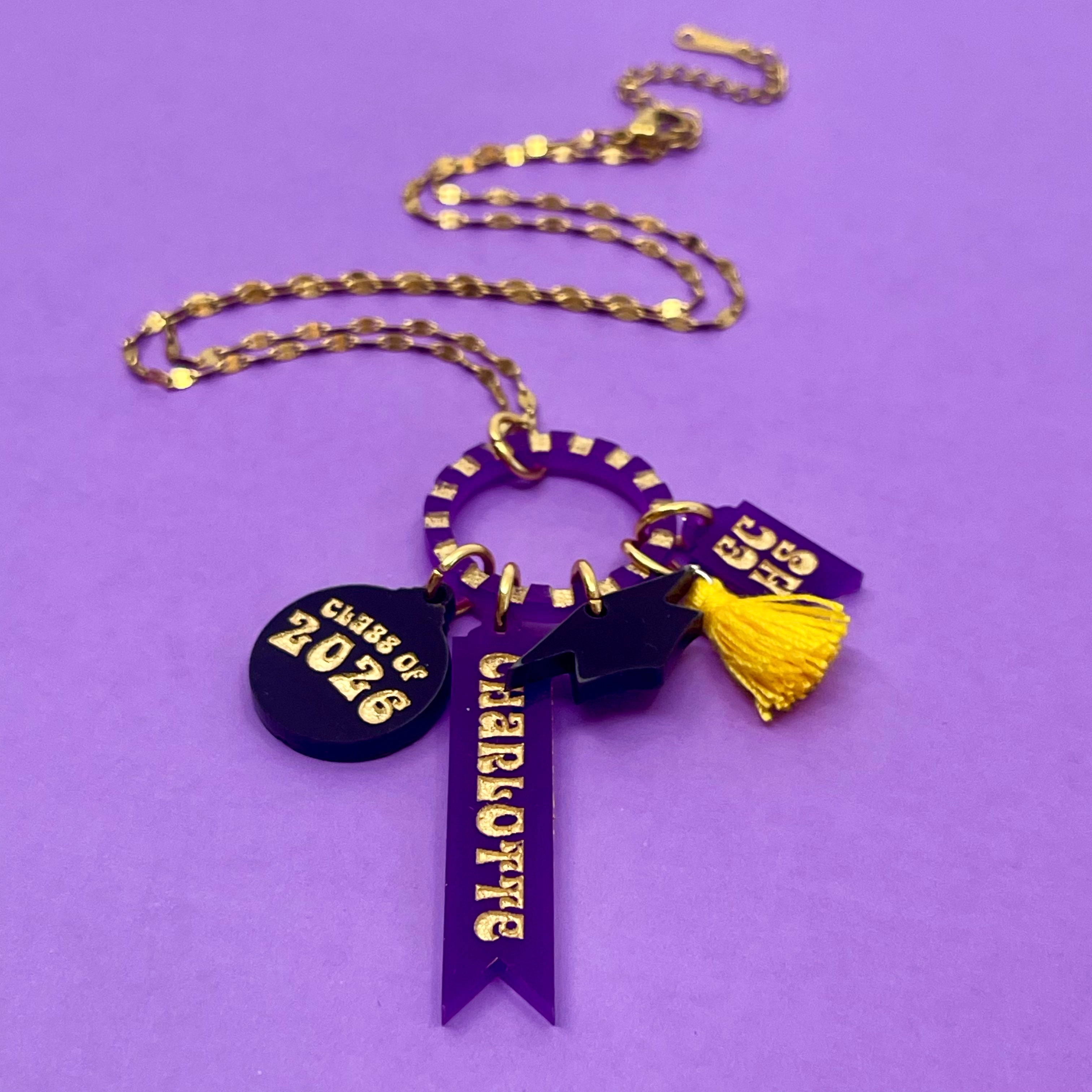 Custom Class of 2026 Cluster Necklace