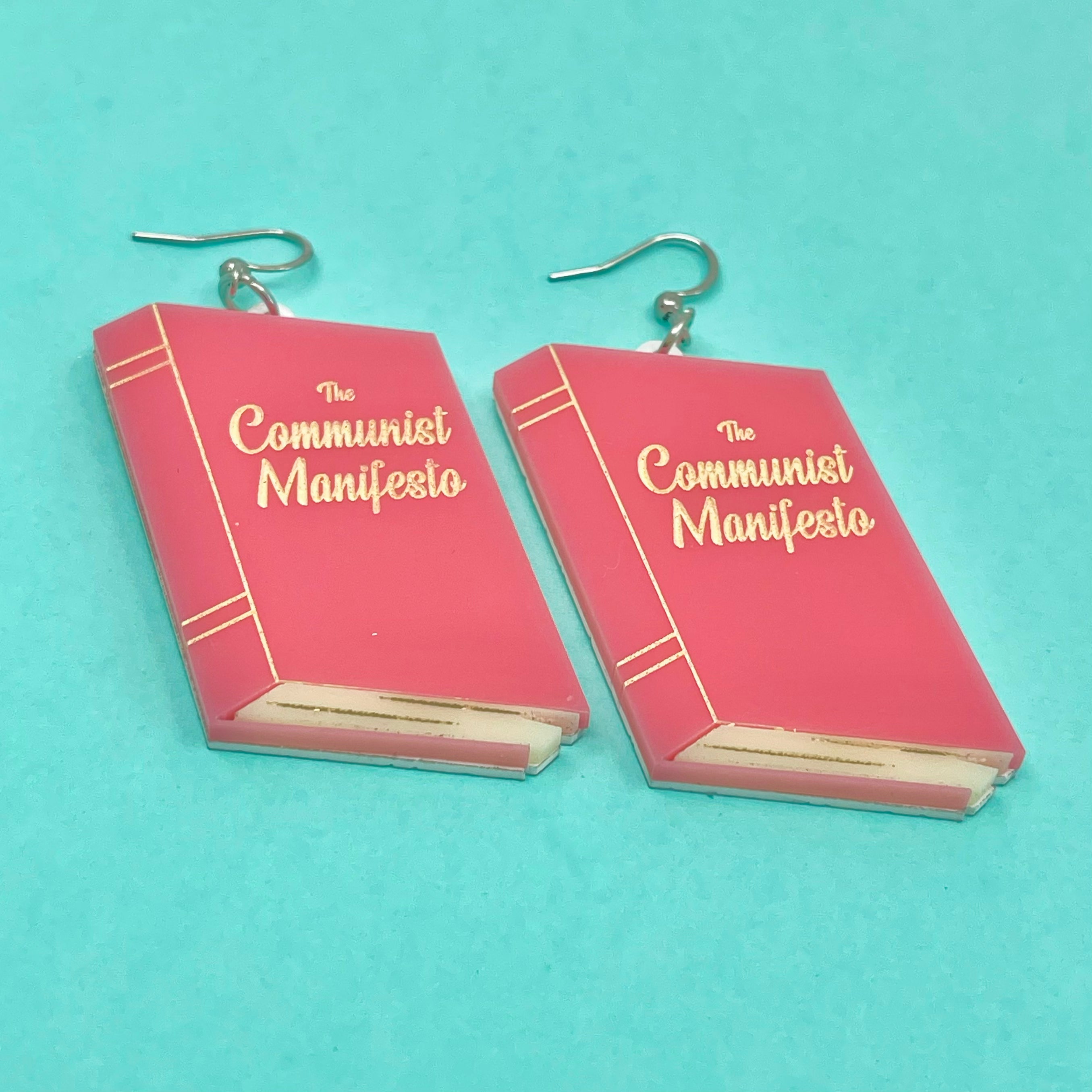Custom Book Earrings - Your Title & Colors