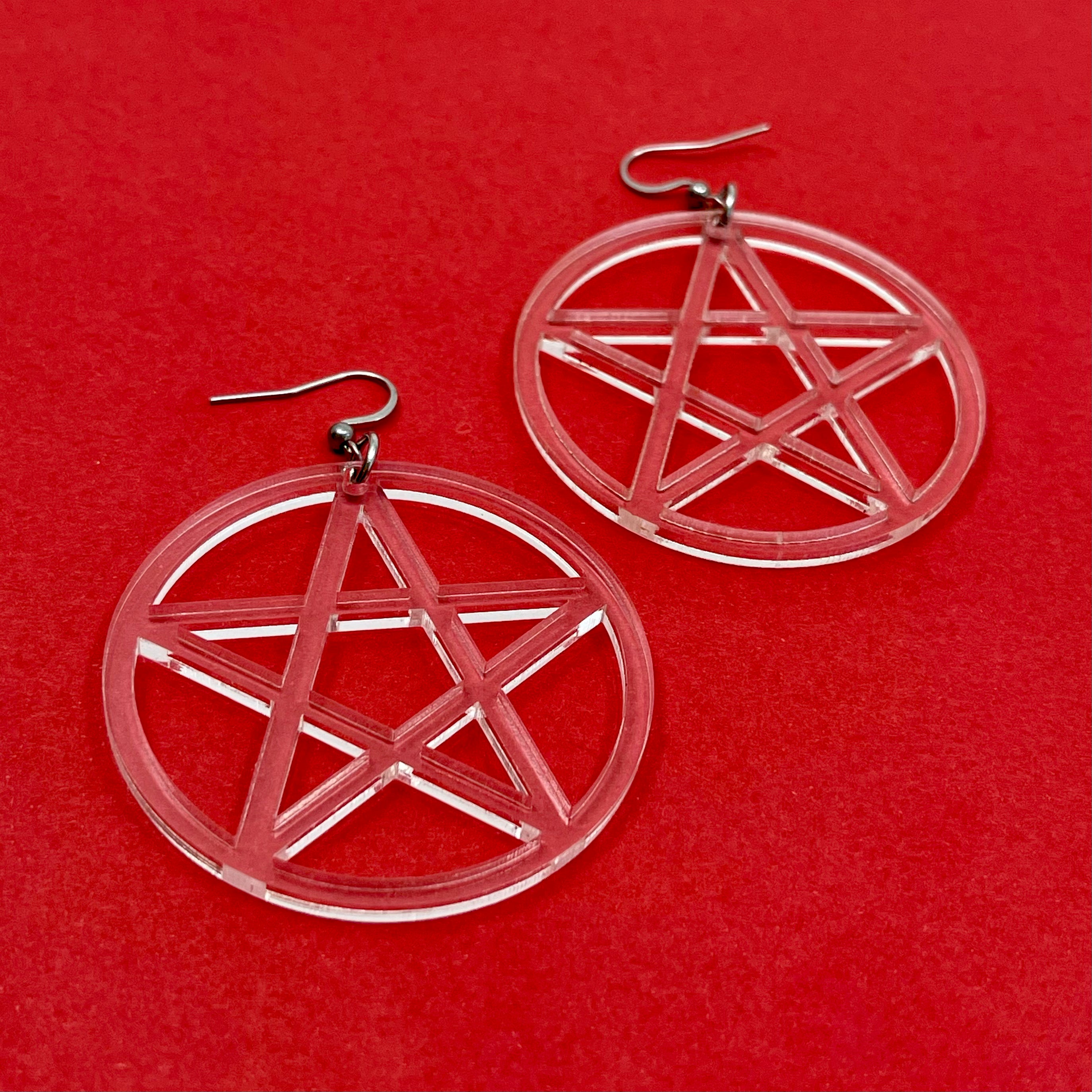 Modern Witch Pentacle Earrings