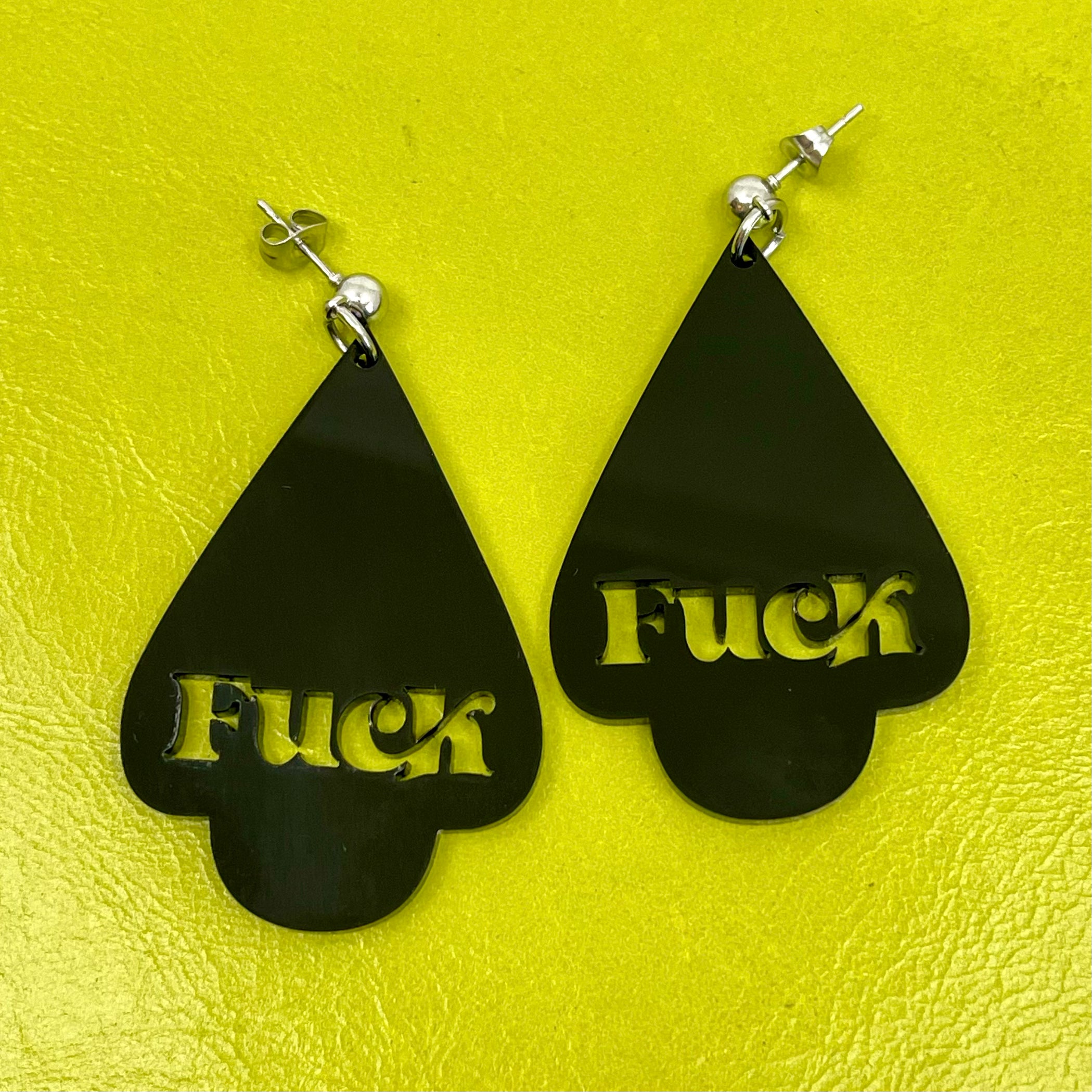 Fancy Fuck Earrings in Black