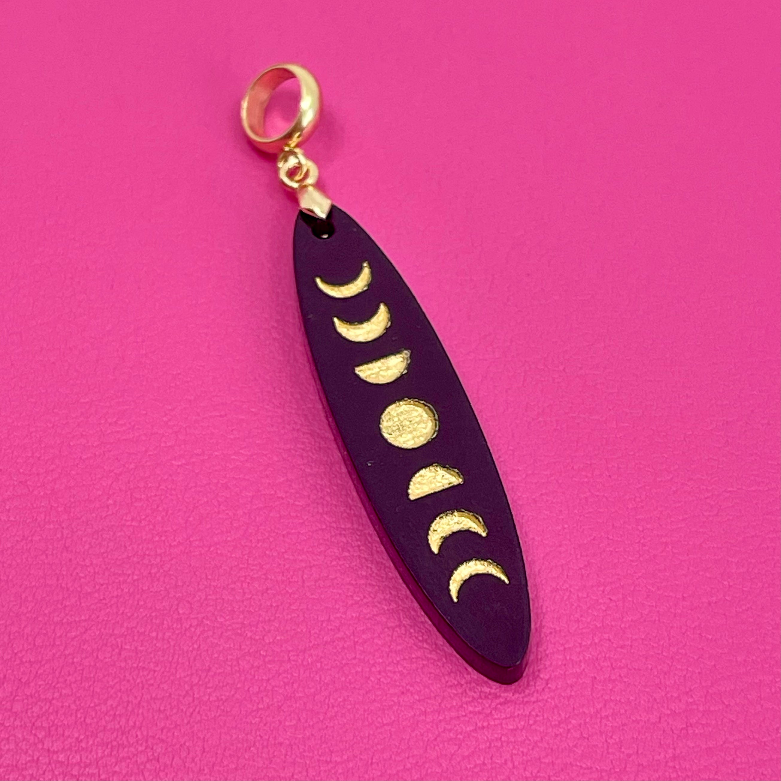 Moon Phases Pendant in Gold