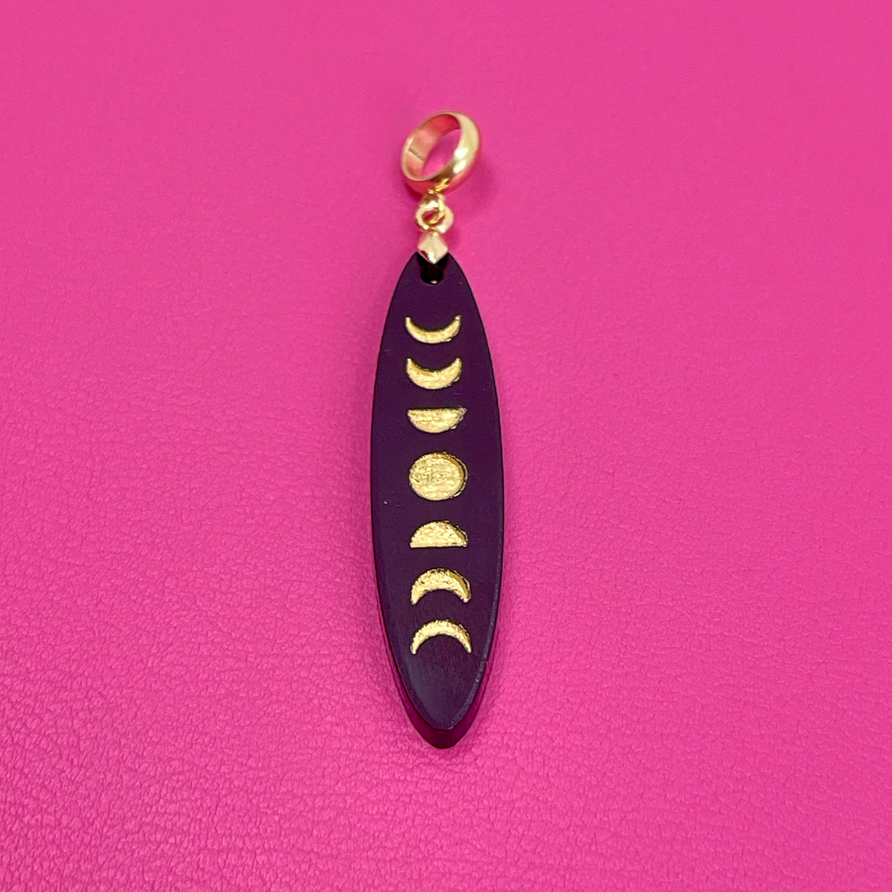 Moon Phases Pendant in Gold