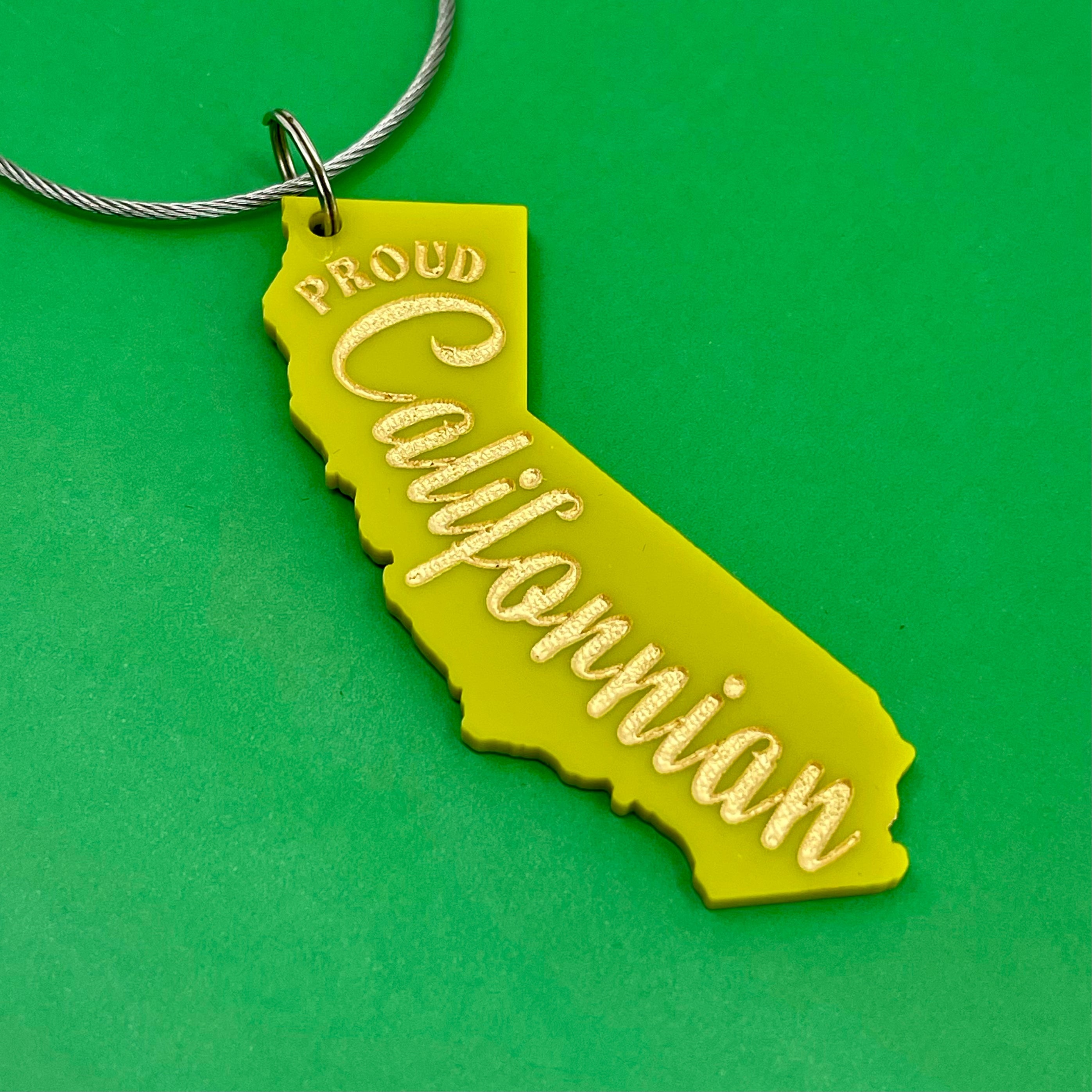 Custom Proud Californian Keychain/Bag Charm