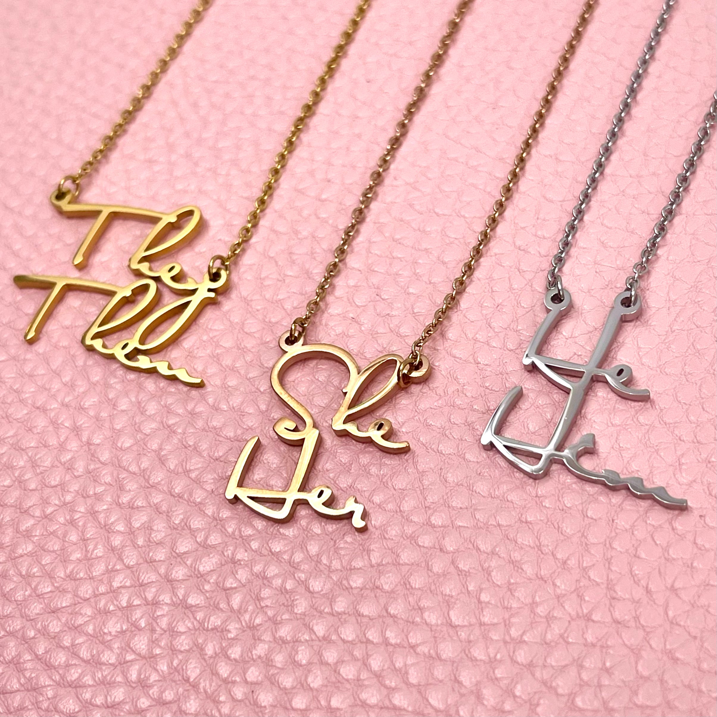 The Retro Pronoun Necklace