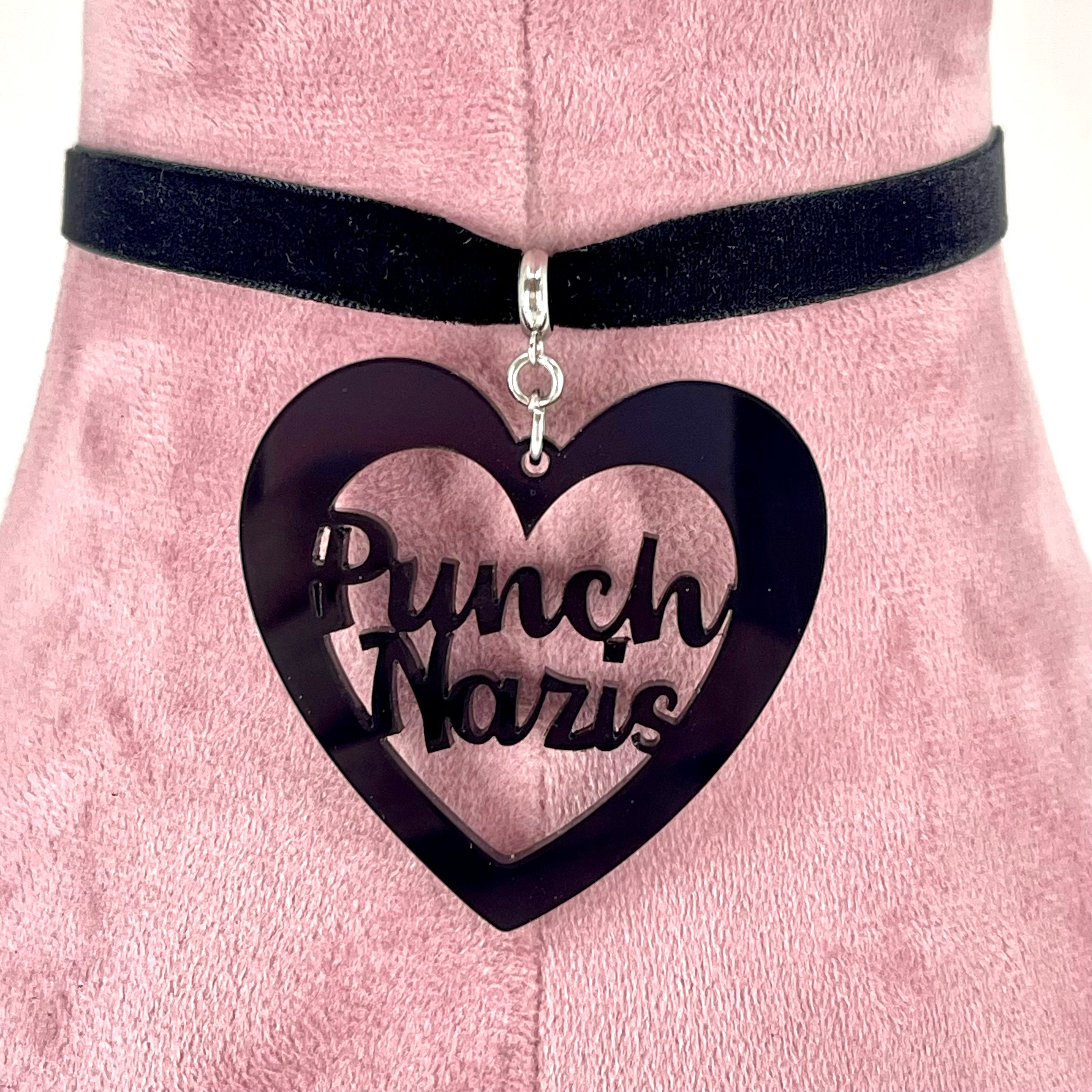 Punch N*zis Mini Velvet Choker