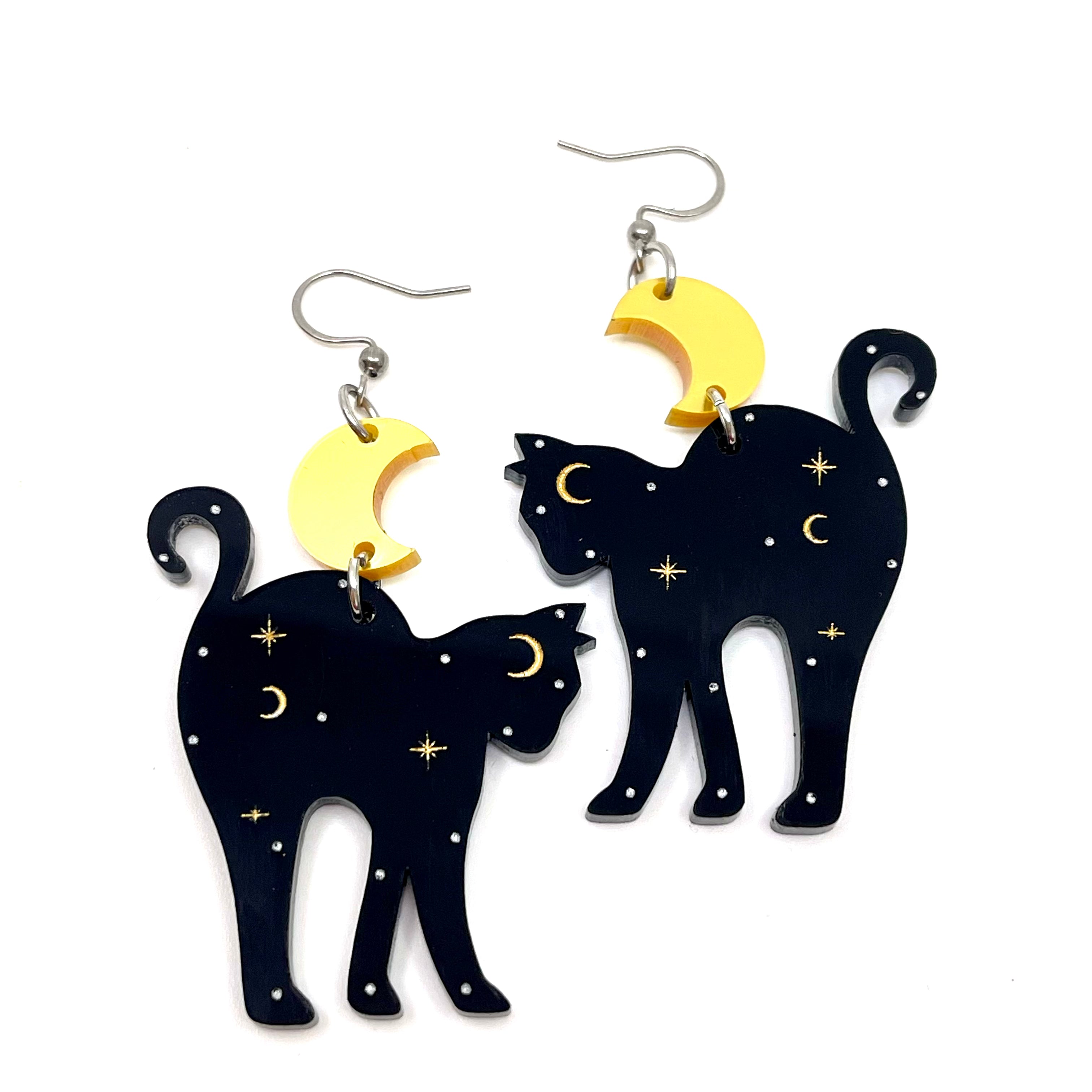 Celestial Familiar Halloween Earrings