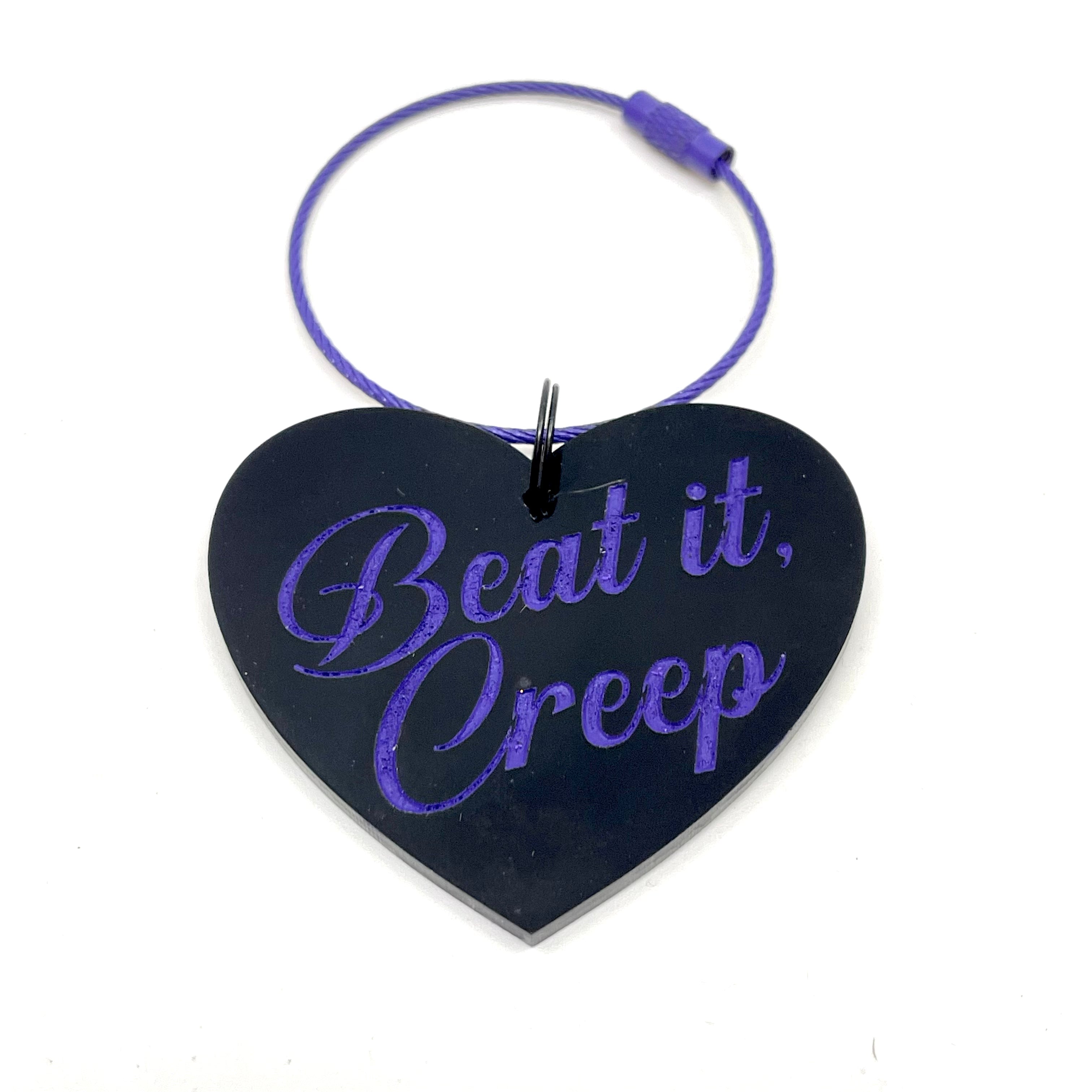 Beat it, Creep XL Heart Keychain/Bag Charm
