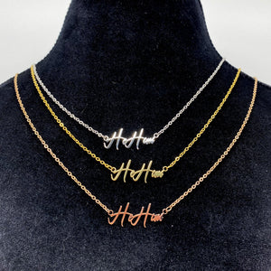 The Modern Pronoun Necklace in Stainless Steel Necklace Restrained Grace   